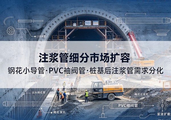 甘泉注浆管细分市场扩容，隧道钢花小导管、PVC 袖阀管、桩基后注浆管需求分化